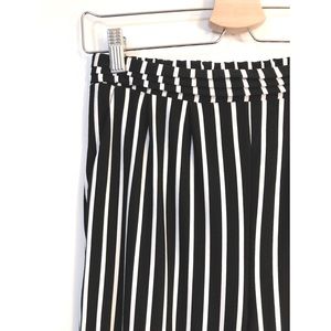 Striped tapered high waist pants